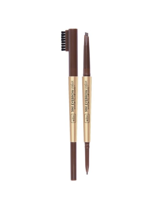 Wibo matita per sopracciglia 3 in 1 eyebrow stylist con pettine 1 marrone chiaro