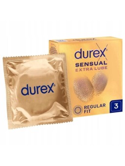 Durex preservativi sensual extra lubrificati 3 pezzi