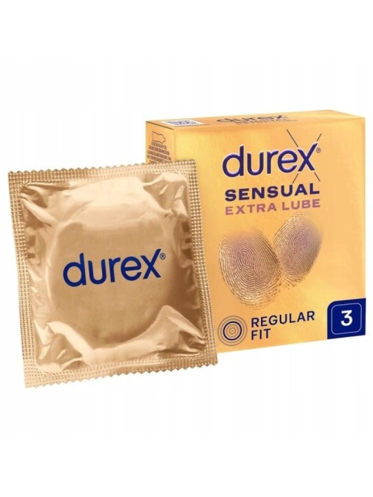 Durex preservativi sensual extra lubrificati 3 pezzi