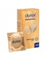 Durex preservativi sensuali senza lattice, 10 pezzi.