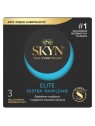 Skyn preservativi elite extra lubrificati senza lattice, 3 pezzi.