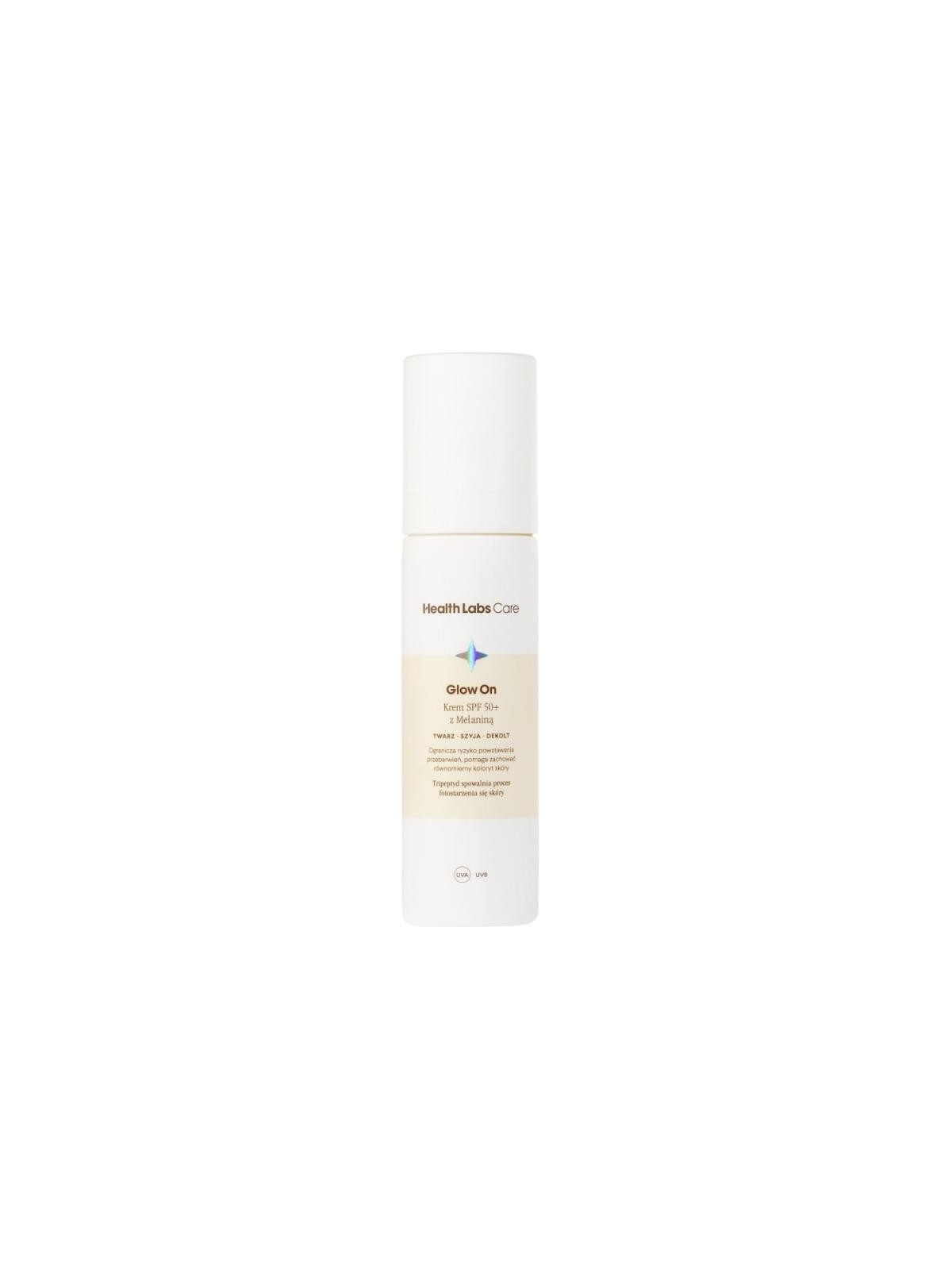 Healthlabs glow on cream spf50+ con melanina 50 ml