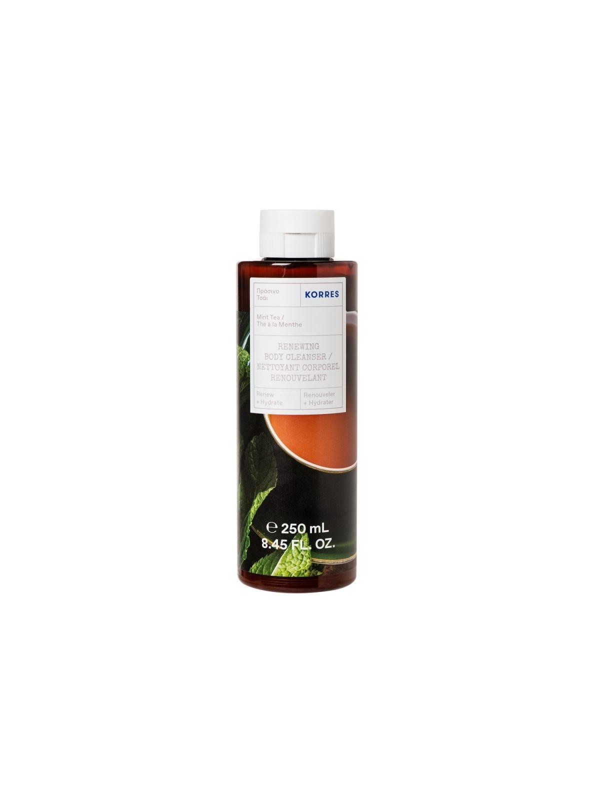 Korres gel doccia detergente corpo al tè alla menta 250 ml