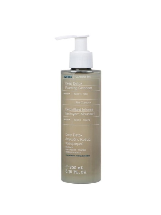 Korres olympus tea detox schiuma detergente per il viso 200ml