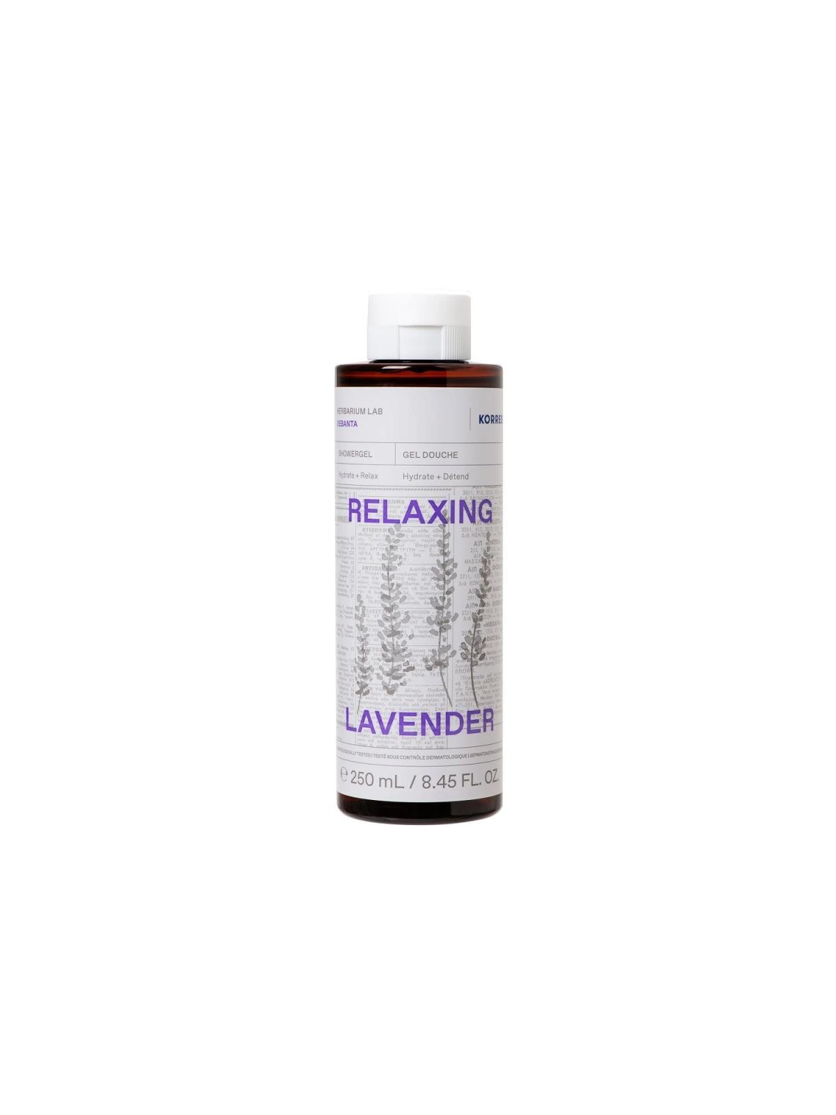 Korres gel doccia rilassante alla lavanda 250 ml