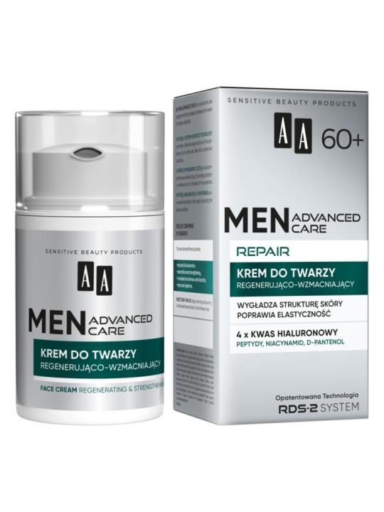 Aa crema viso per uomo 60+ rigenerante e rinforzante