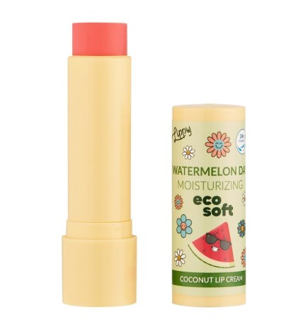 Ecosoft Crema Labbra al Cocco e Anguria 4,8g