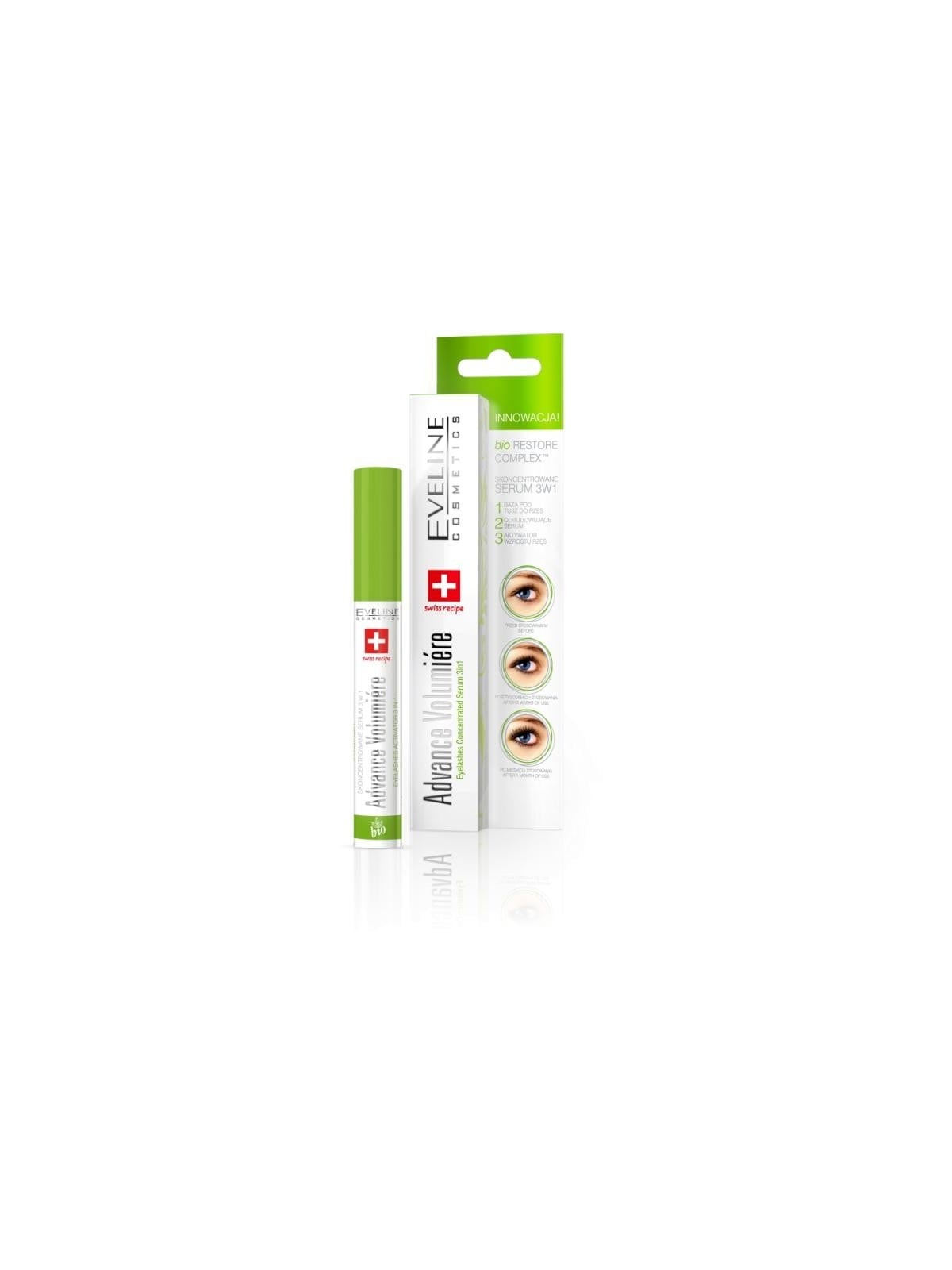 Siero per Ciglia Eveline Advance Volumiere 3 in 1