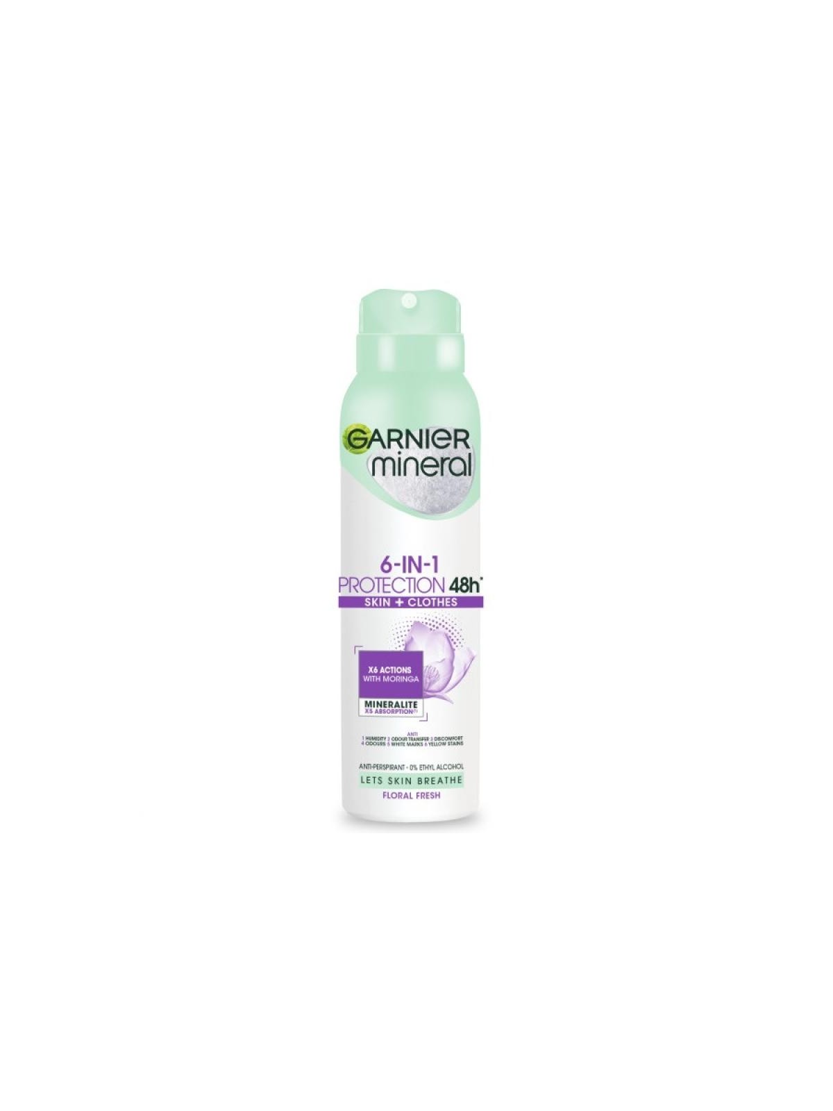 Garnier Spray Deodorante 6 in 1, 48 ore, 150ml