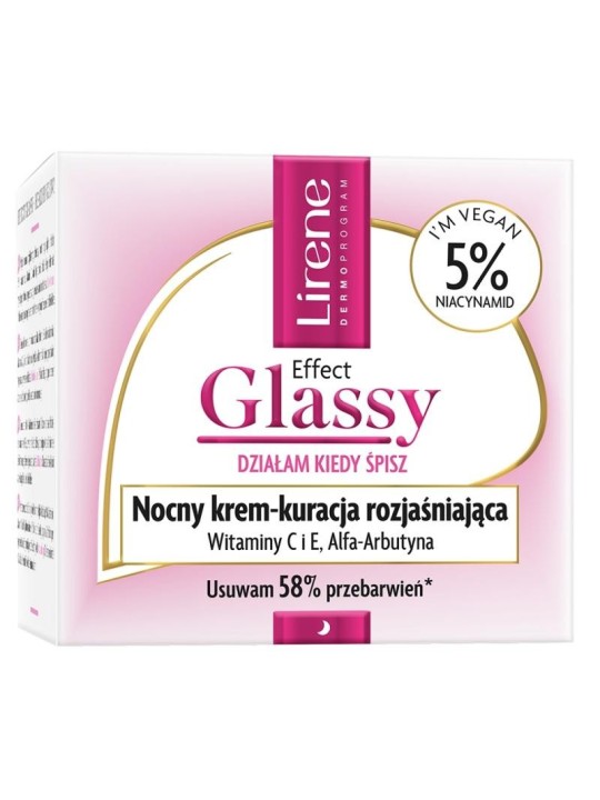 Lirene crema notte effetto glassy per viso 50ml
