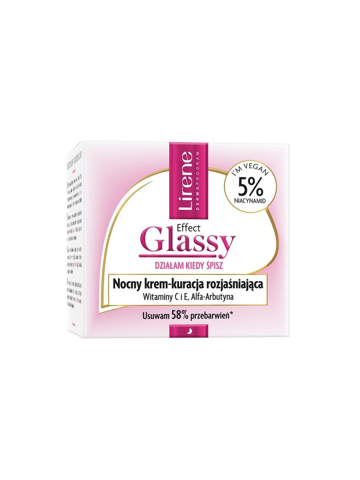 Lirene crema notte effetto glassy per viso 50ml