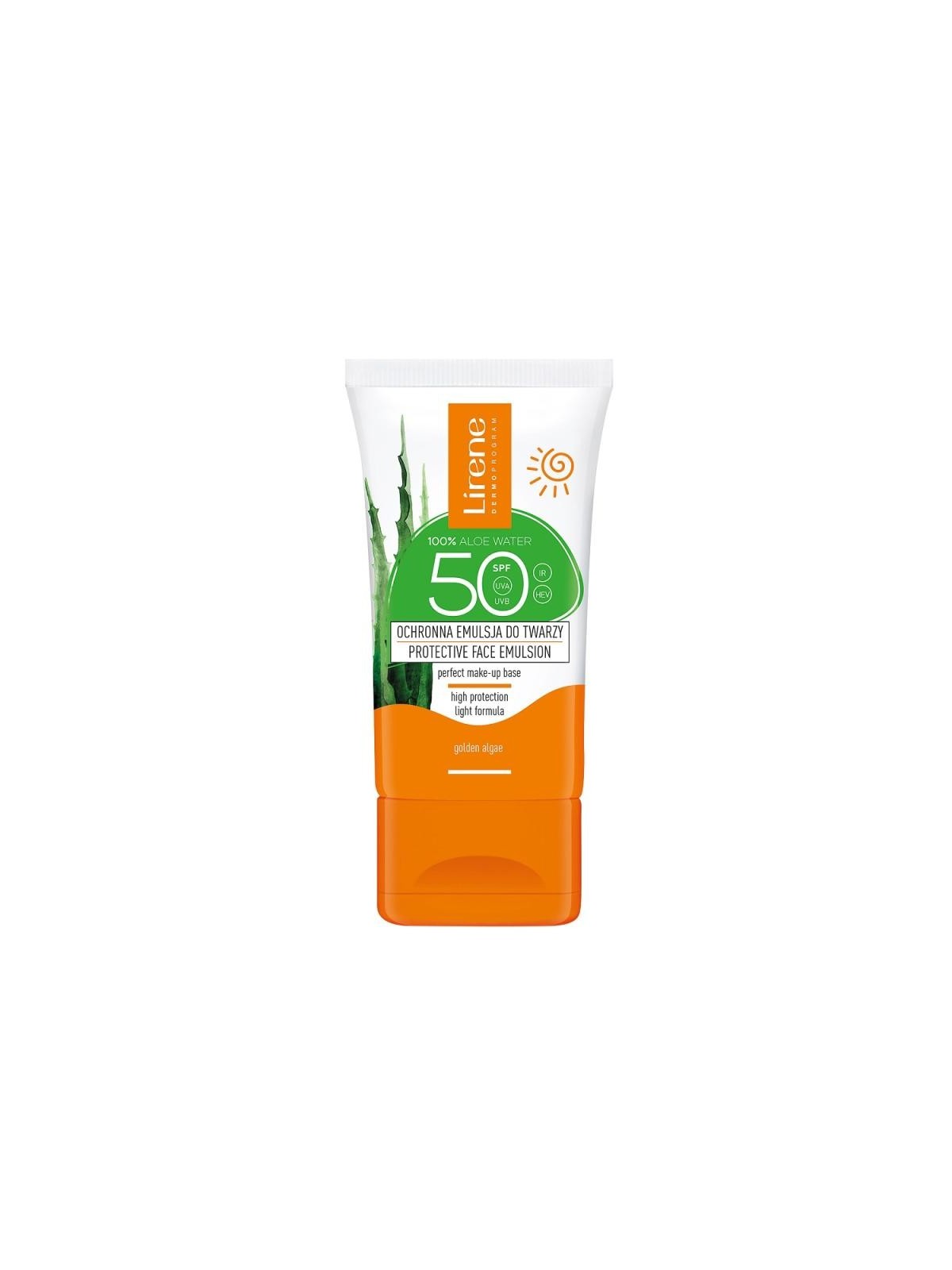 Lirene Lozione Solare Viso con Aloe SPF50 50ml