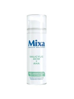Mixa Gel Viso Opacizzante - 50ml con Acidi AHA e Salicilico