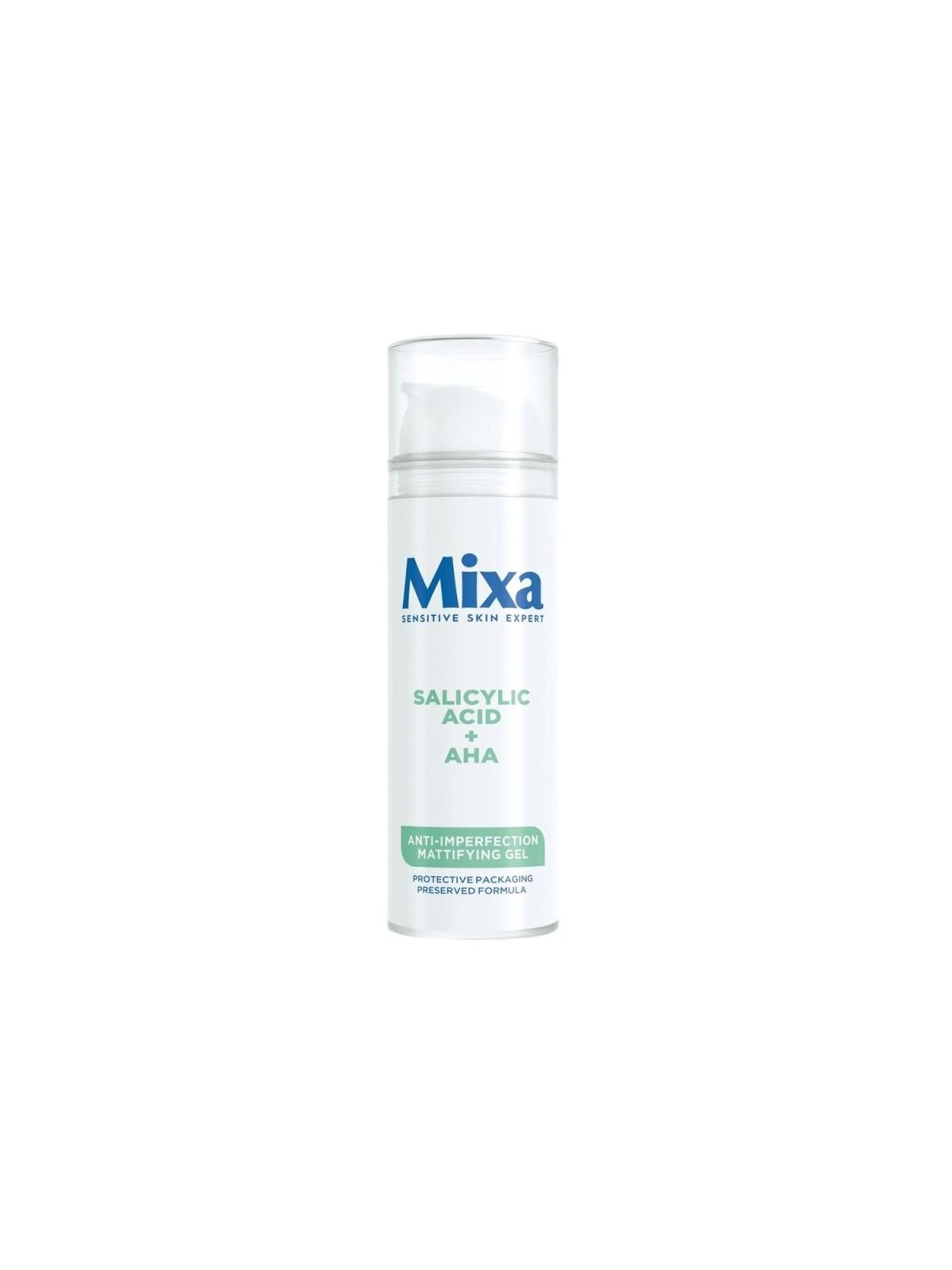 Mixa Gel Viso Opacizzante - 50ml con Acidi AHA e Salicilico