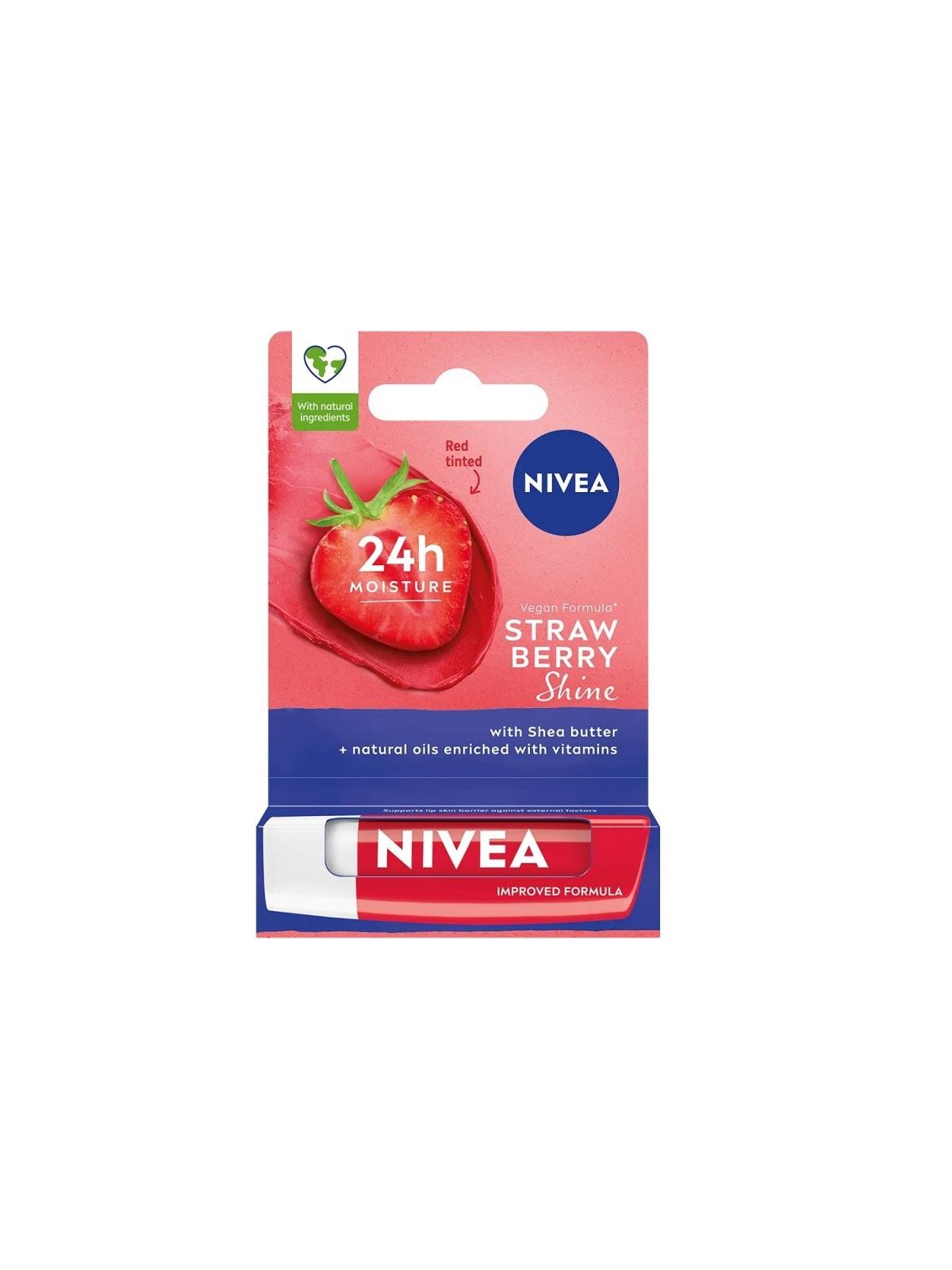Nivea Rossetto Caring Shine alla Fragola 4,8g
