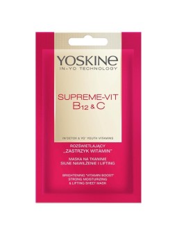 Yoskine maschera suprema in tessuto Vit. B12 e Vit.