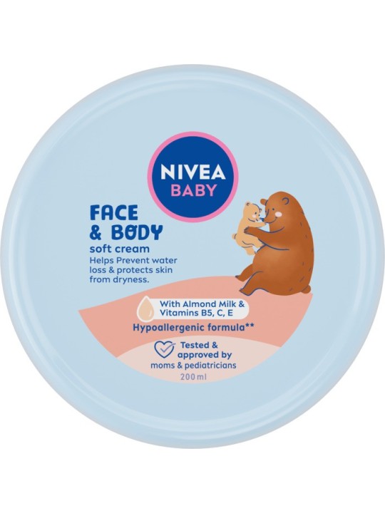 Nivea Baby Face & Body Soft Cream 200ml Unisex