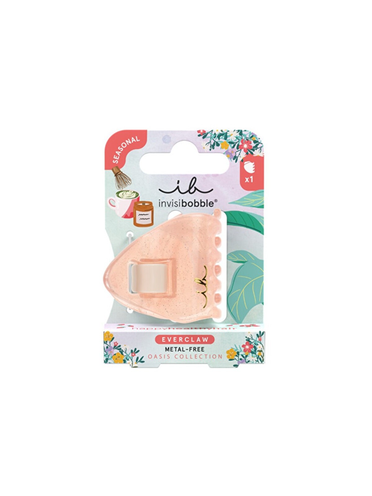 Elegante clip capelli Invisibobble Everclaw Oasis Coral