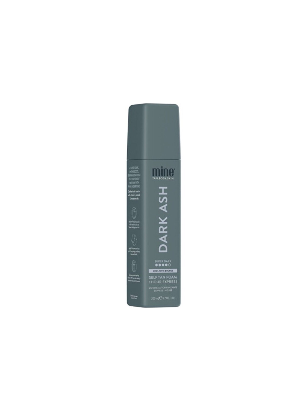 Minetan Dark Ash Self-Tan Foam Donna 200ml