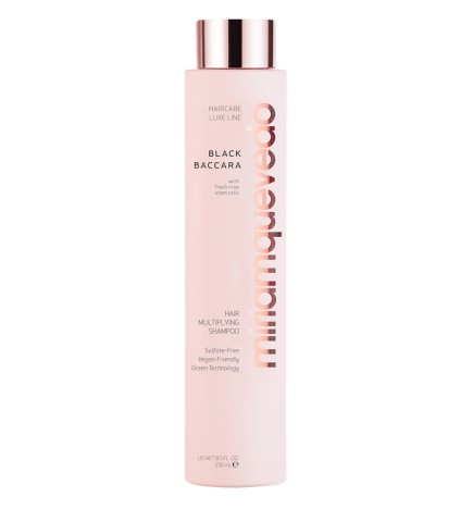 Miriam Quevedo Black Baccara Hair Multiplying Shampoo - Luxurious regenerating shampoo for hair growth donna 250ml