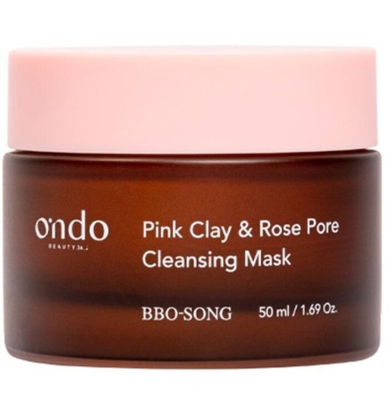Ondo Beauty 36.5 BBO-SONG Pink Clay & Rose Pore Cleansing Mask - Cleansing facial mask donna 50ml
