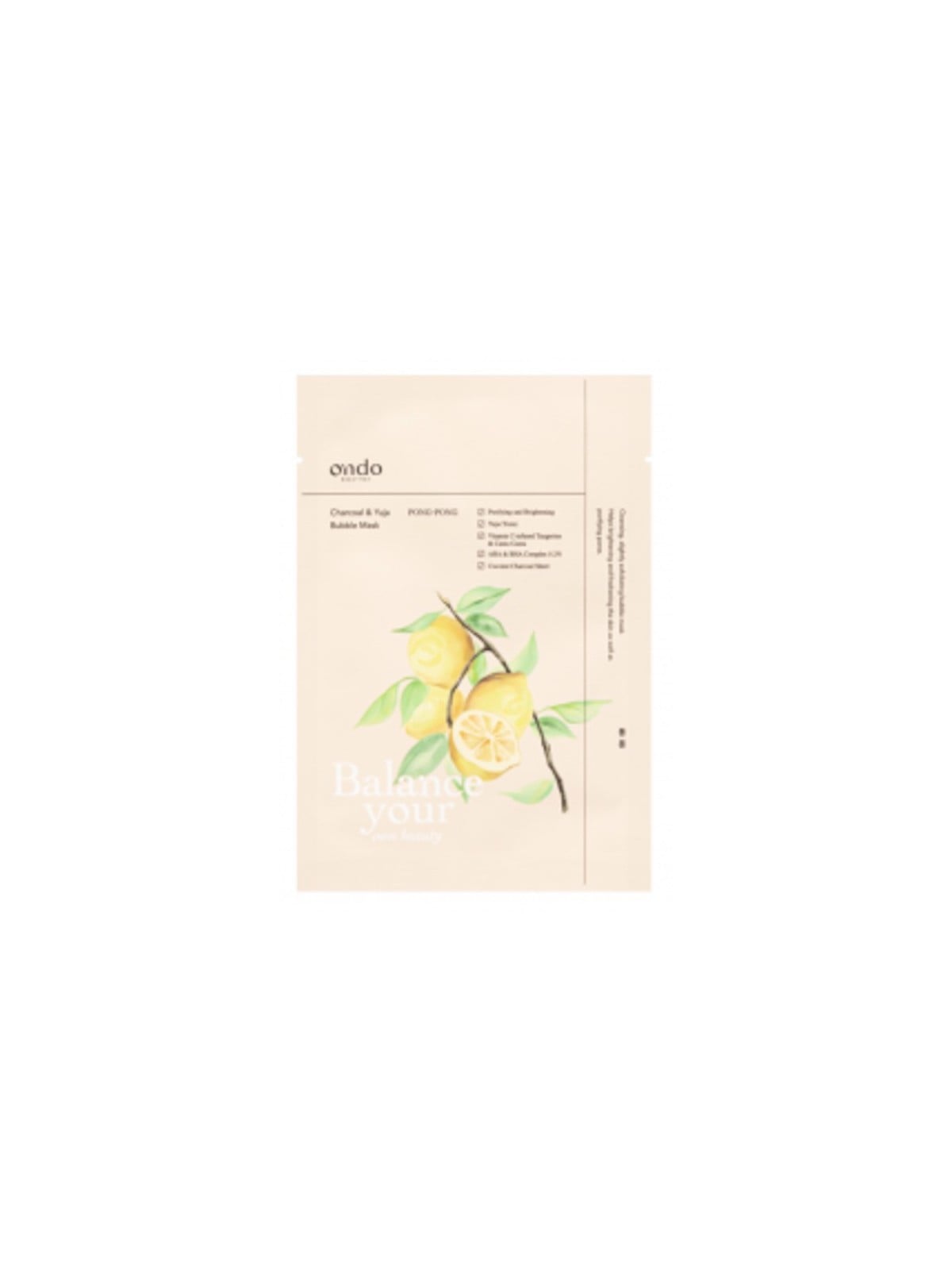 Ondo Bubble Mask Carbone e Yuja 25g