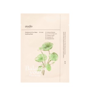 Ondo Beauty 36.5 TO-DAK Probiotics & Cica Water Soothing Mask - Skin mask donna 25.0g