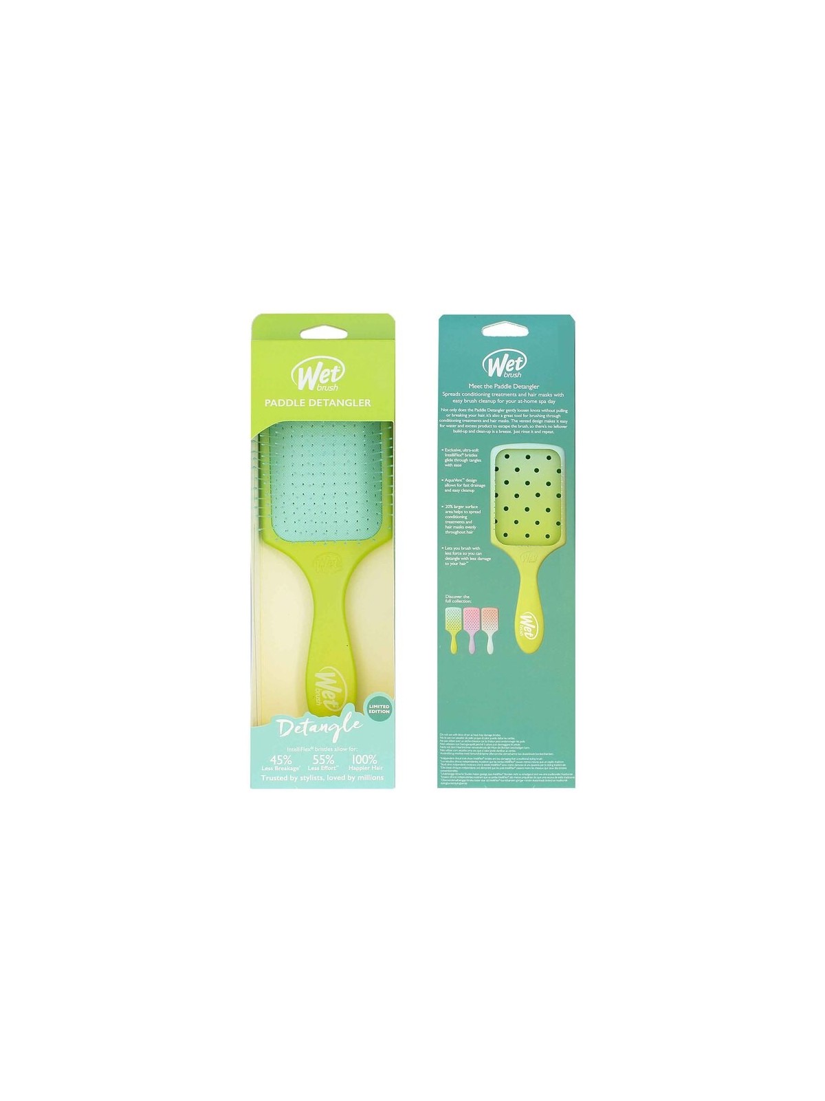 Wet Brush Paddle Detangler Verde/Blu Ombre