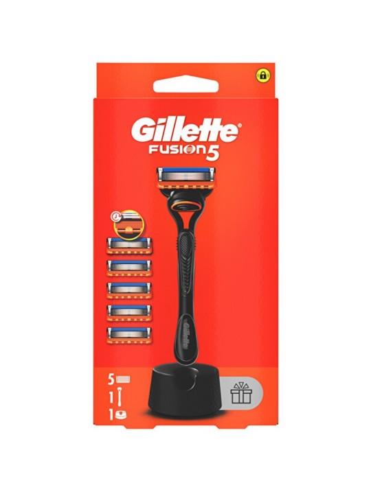 Gillette Fusion: Rasoio + 5 Testine per Uomo