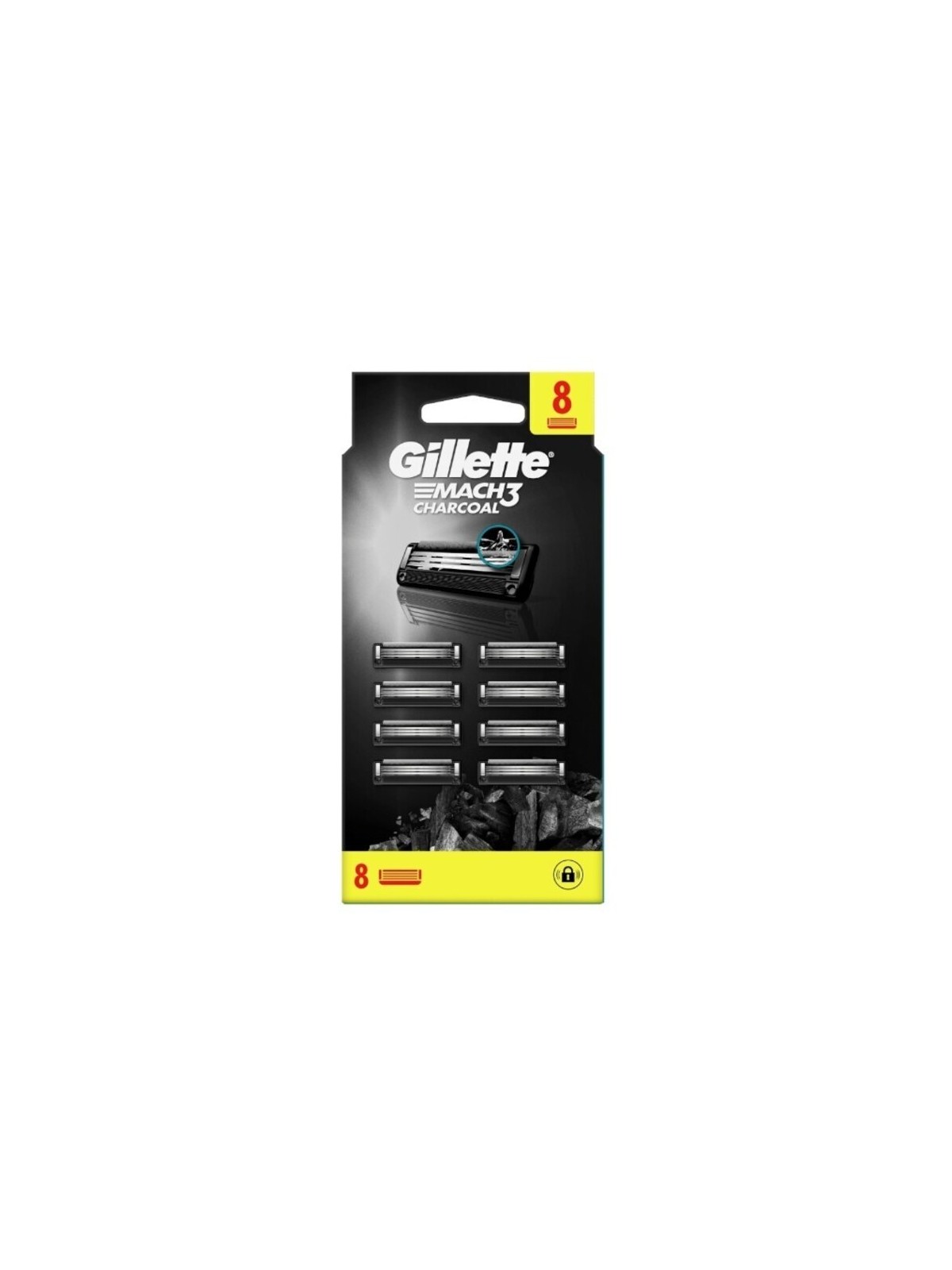 Gillette Mach3 Charcoal Uomo - 8 Lamette