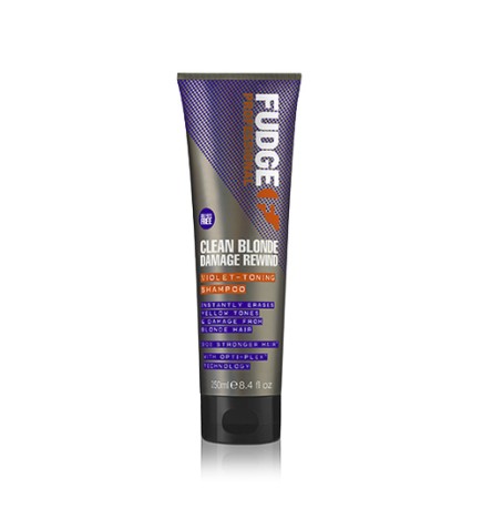 Fudge Clean Blonde Damage Rewind Violet Toning Shampoo - Purple toning shampoo for blonde and highlighted hair donna 250ml