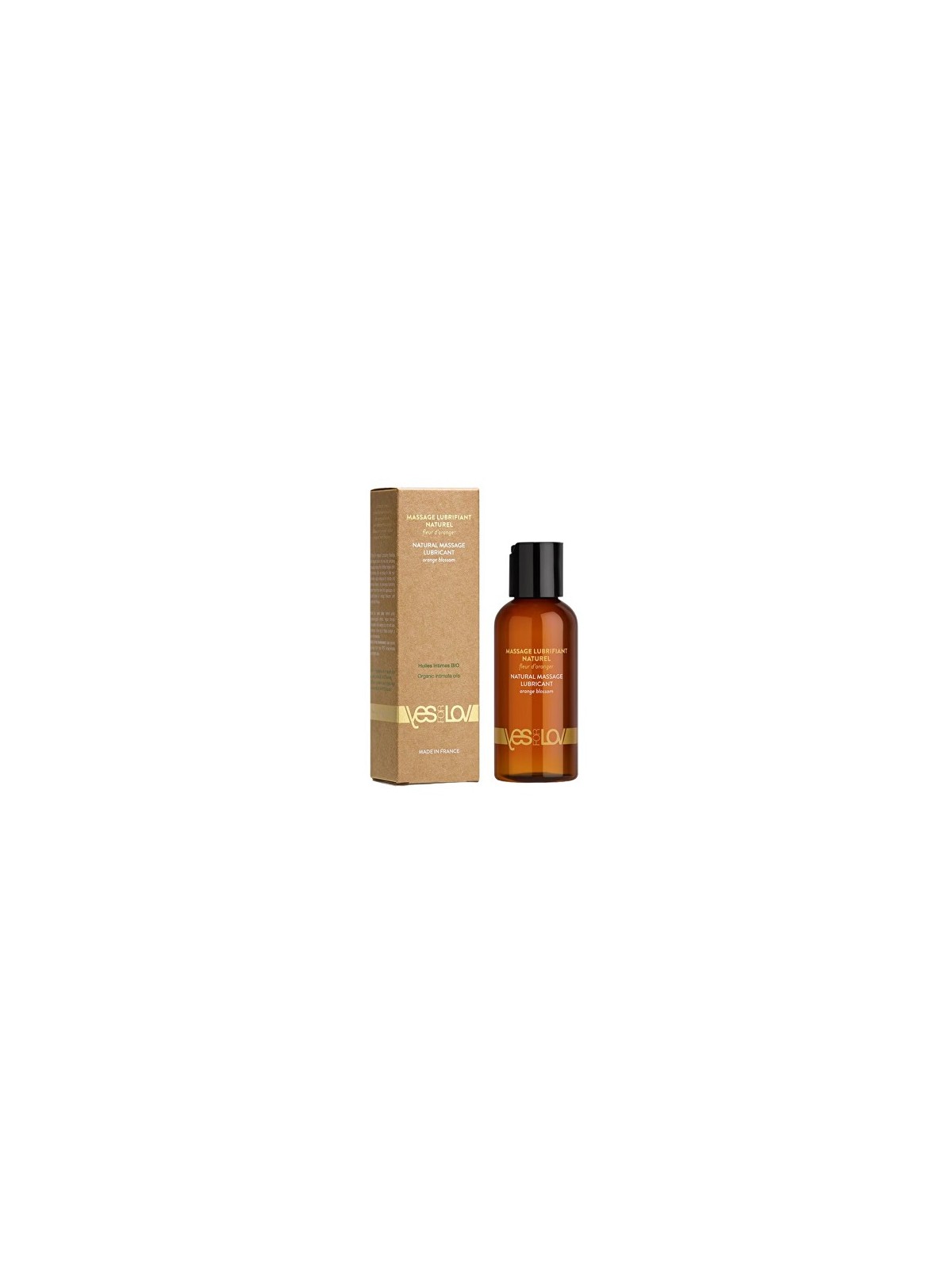 YESforLOV Olio biologico per massaggi e lubrificazione Fiori d'Arancio Lubrificante Naturale per Massaggi 100ml unisex