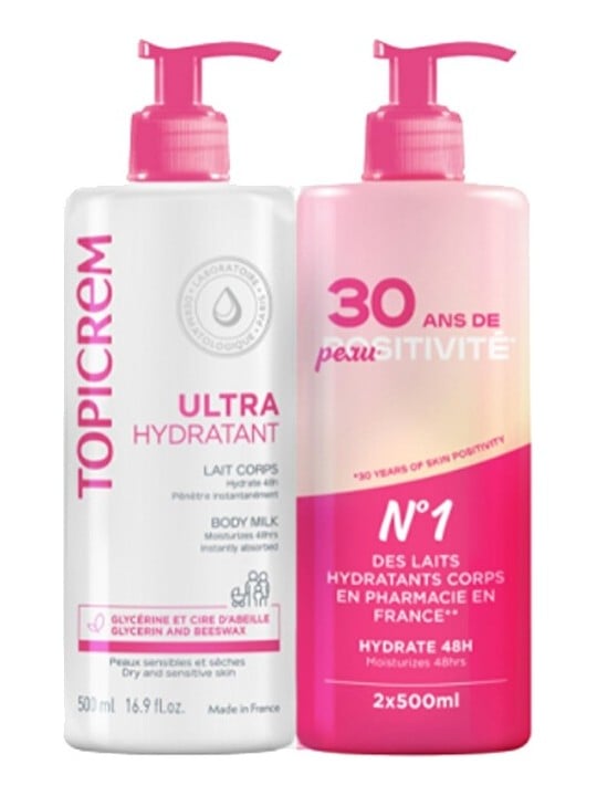 Topicrem Set di lozioni corpo idratanti Ultra Hydratant 2 x 500ml unisex