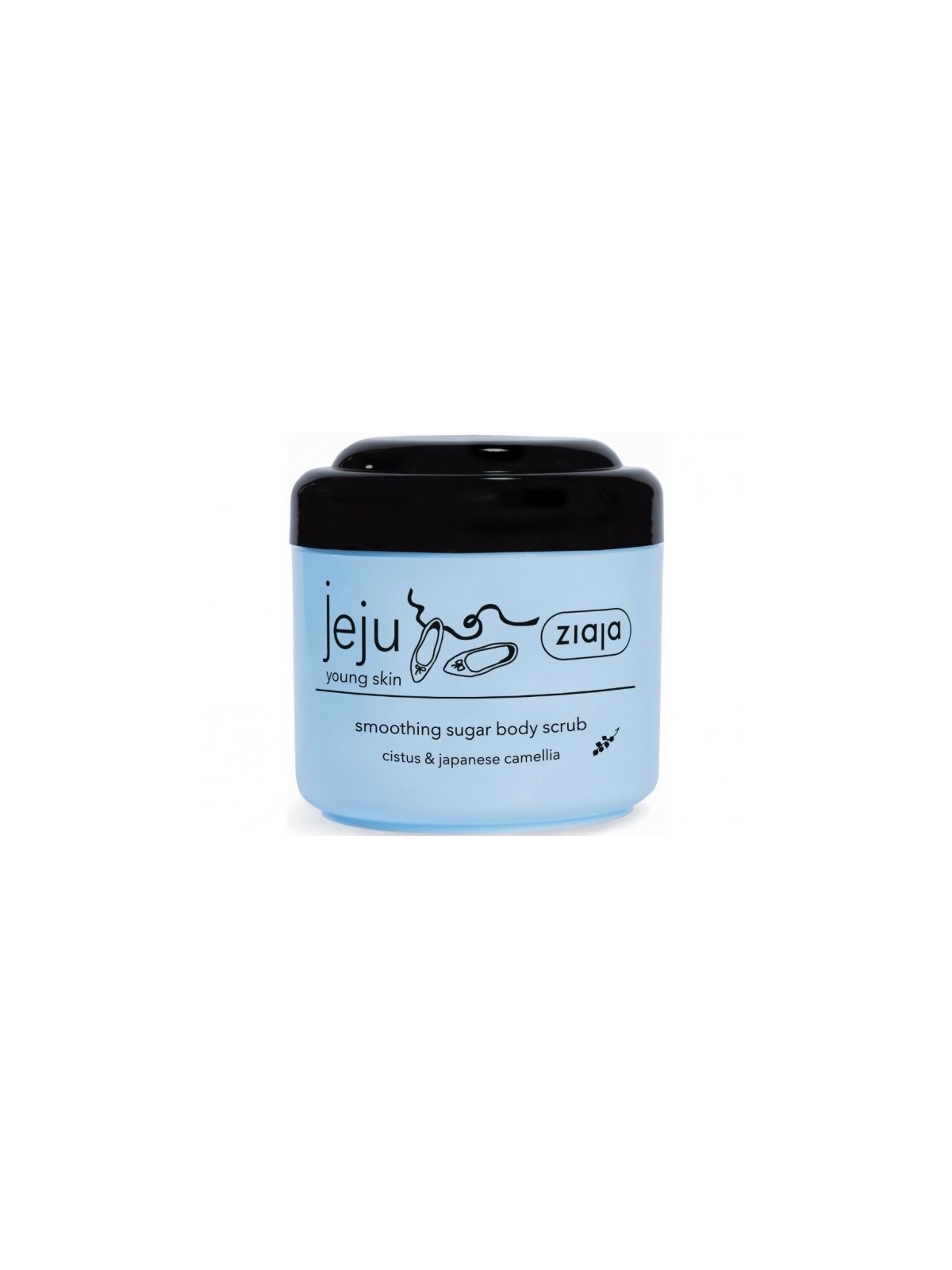 Ziaja Peeling corpo allo zucchero con granelli neri Scrub corpo levigante allo zucchero 200ml donna