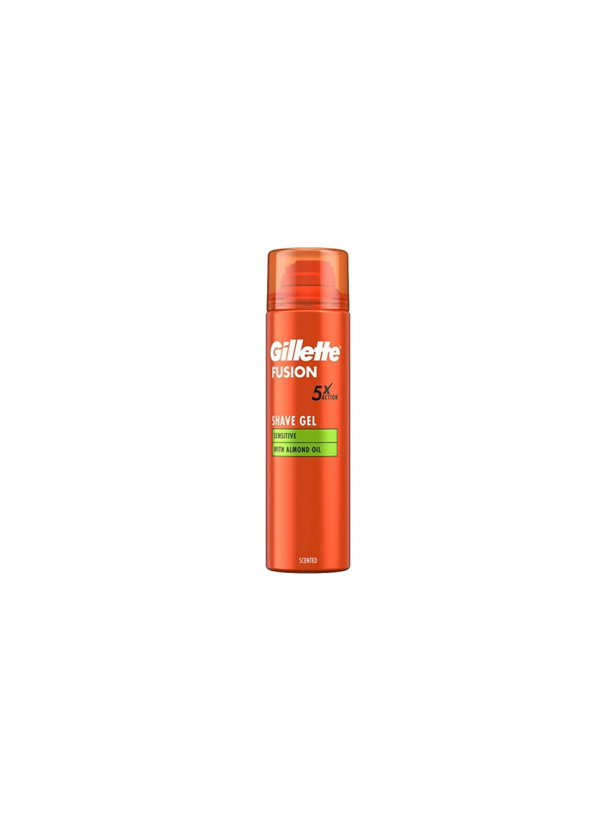 Gillette Gel da barba Fusion Sensitiv e all'olio di mandorle Gel da barba 200ml uomo