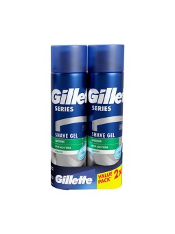 Gillette Set regalo di gel da barba per pelli sensibili 2 x 200ml uomo