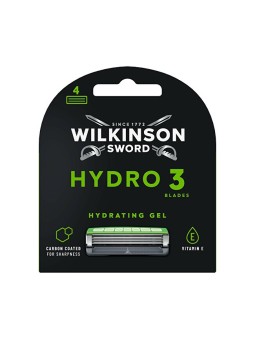 Wilkinson Sword Testine di ricambio Hydro 3 Black Edition 4 pezzi uomo