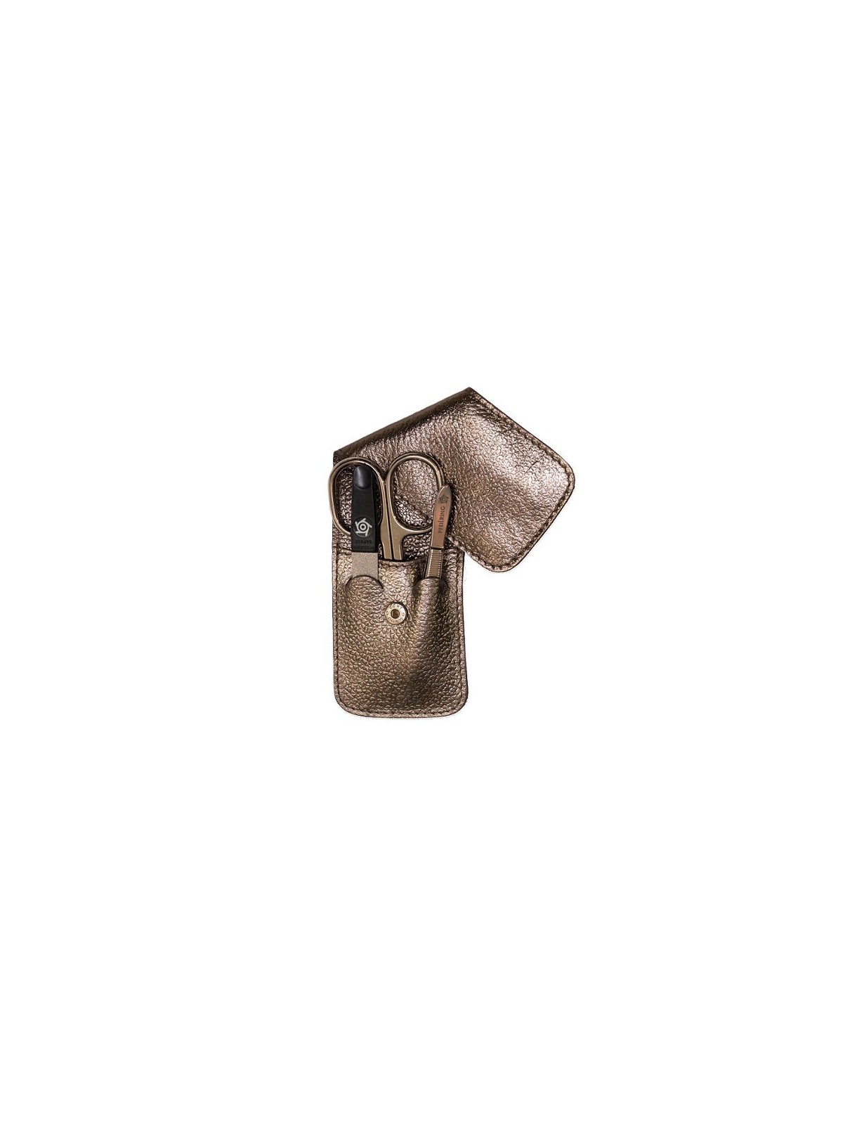Pfeilring Solingen Set da viaggio per manicure 3 pezzi bronzo metallizzato donna