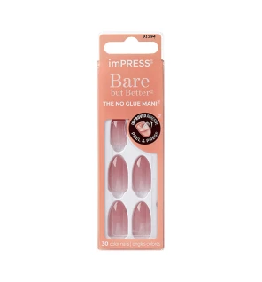 KISS Unghie adesive ImPRESS Bare but Better MA - Serenity 30 pezzi donna