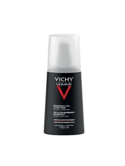 Vichy Deodorante Spray Contro la Sudorazione Eccessiva 24h Homme Deodorante Ultra Rinfrescante 100ml uomo