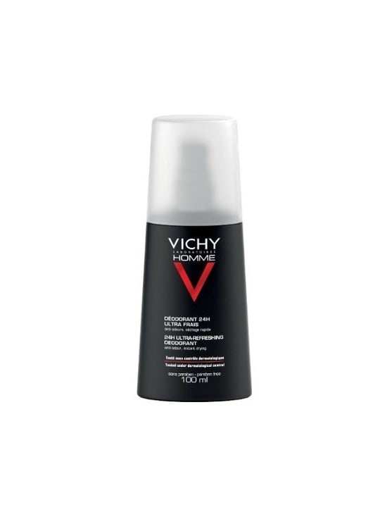 Vichy Deodorante Spray Contro la Sudorazione Eccessiva 24h Homme Deodorante Ultra Rinfrescante 100ml uomo