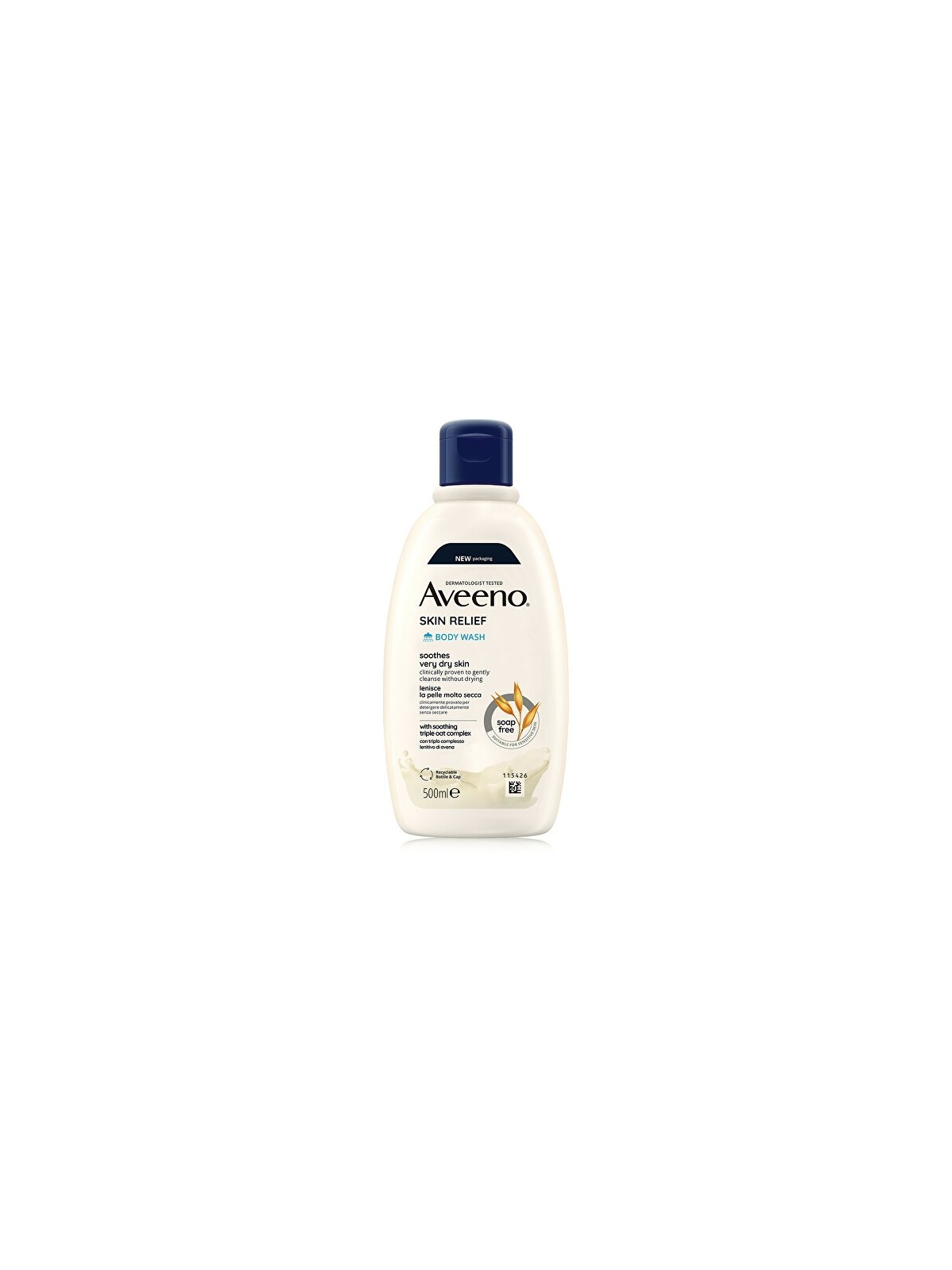 Aveeno Skin Relief Body Wash Gel doccia idratante senza profumo 500ml donna