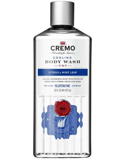 Cremo Gel doccia rinfrescante agli agrumi e alle foglie di menta, detergente corpo rinfrescante 473ml uomo