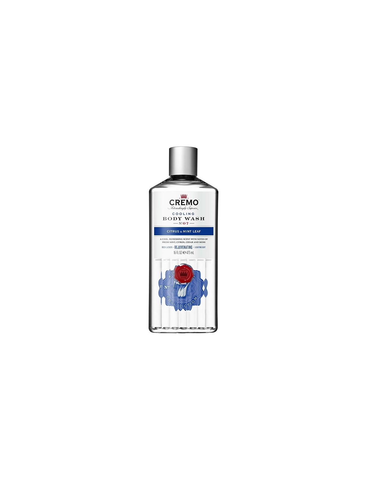 Cremo Gel doccia rinfrescante agli agrumi e alle foglie di menta, detergente corpo rinfrescante 473ml uomo