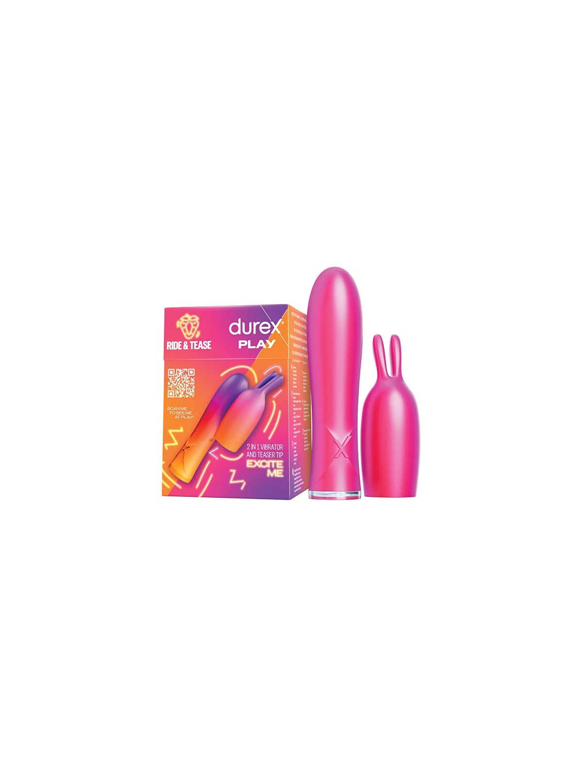 Durex Vibratore 2 in 1 con punta di stimolazione Play unisex
