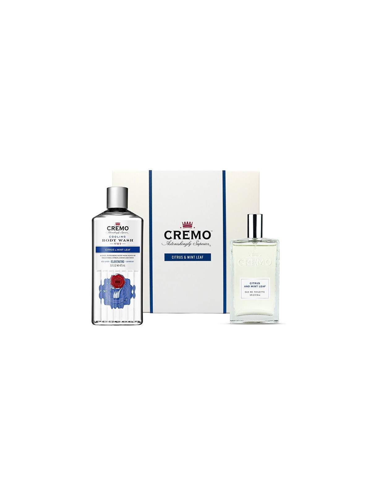 Cremo Set regalo per la cura del corpo agli agrumi e alle foglie di menta uomo