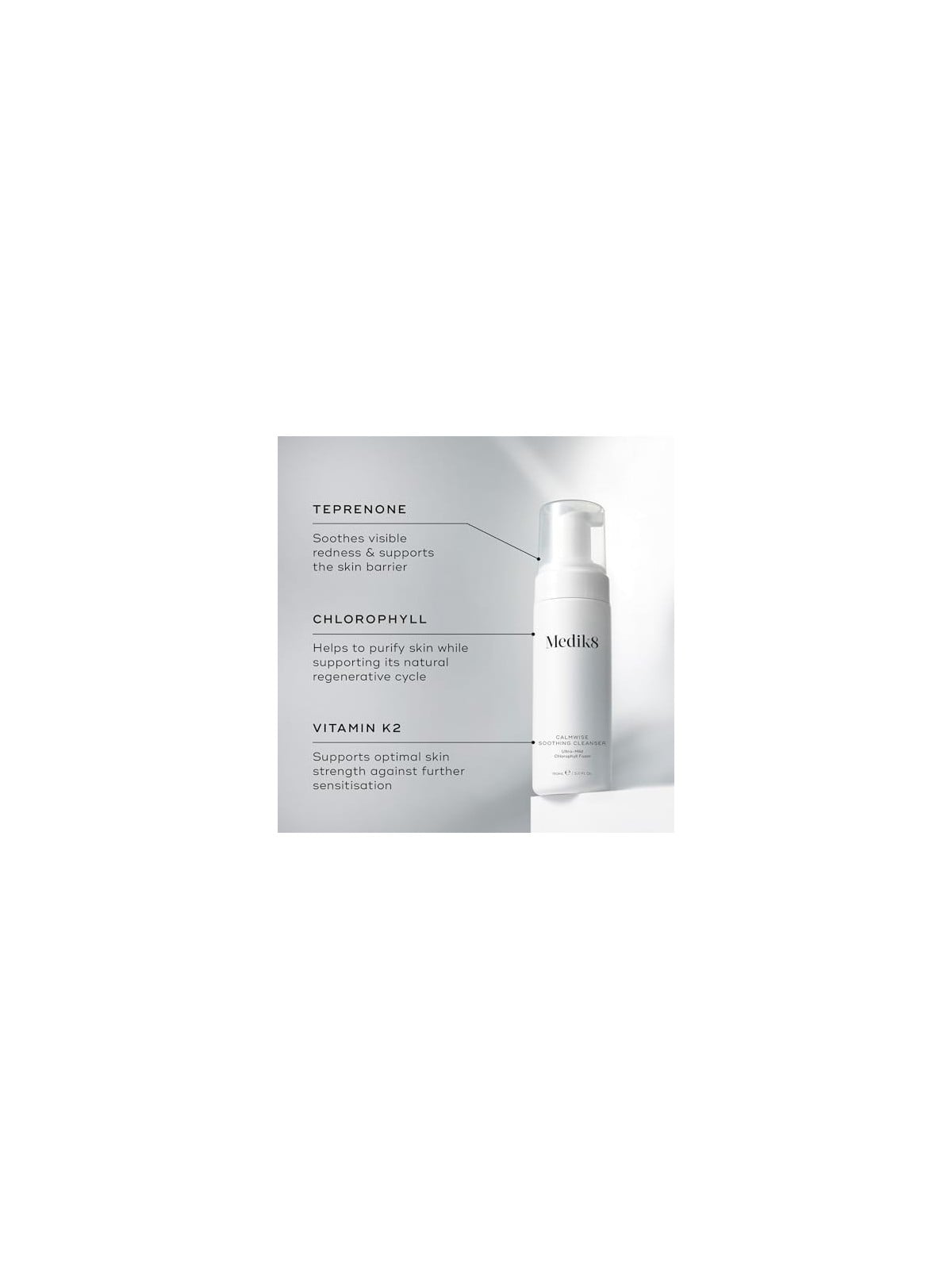 Medik8 Schiuma detergente per il viso Calm Wise Soothing Clean ser 150ml donna MEDIK8 www.essenzetotalstyle.com 