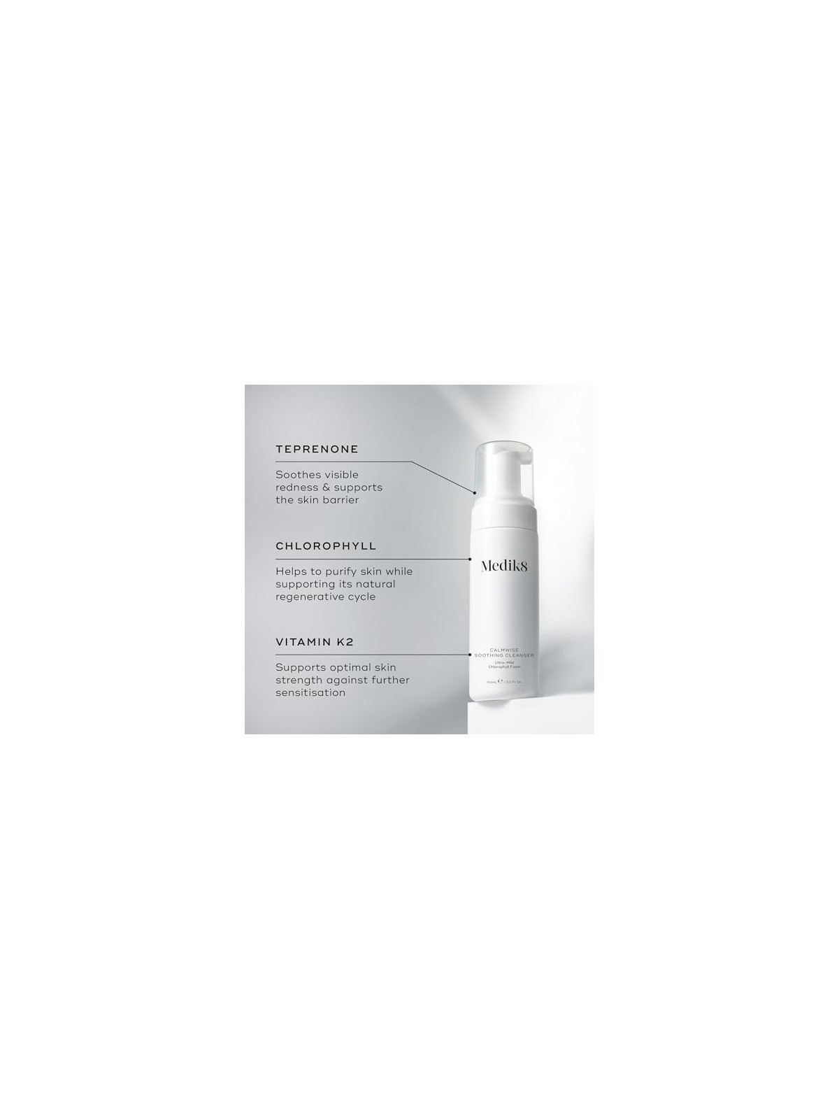 Medik8 Schiuma detergente per il viso Calm Wise Soothing Clean ser 150ml donna MEDIK8 www.essenzetotalstyle.com 