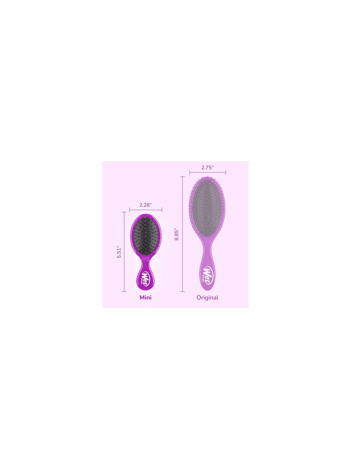Mini spazzola bagnata districante viola unisex