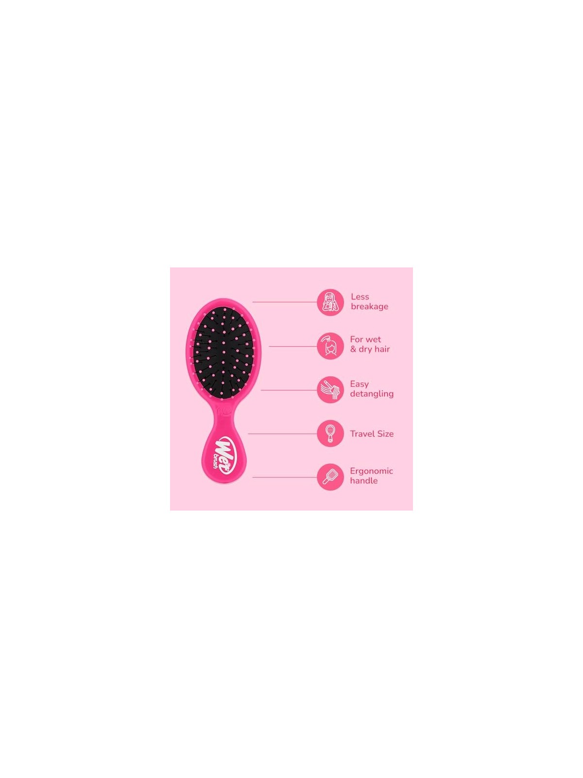 Wet Brush Mini Detangler Pink